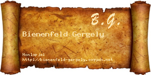 Bienenfeld Gergely névjegykártya